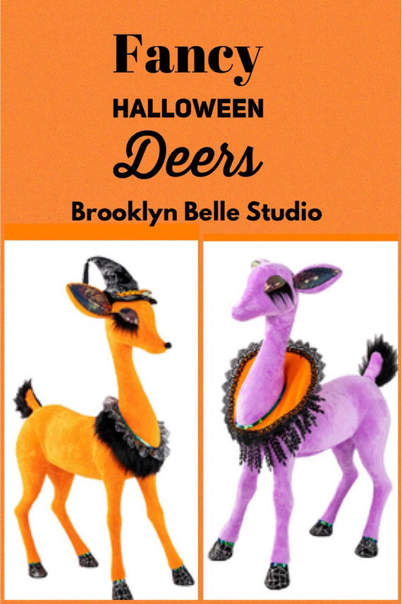 Purple Halloween Deer Decoration