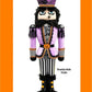 40" Big Purple Halloween Nutcracker Decoration