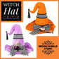 19" Purple Witch Hat Decoration