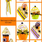 14" Orange Candy Swirl Decorations
