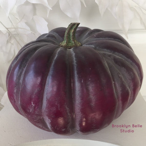 7.5" Artificial Purple Plum Pumpkin
