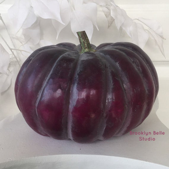 7.5" Artificial Purple Plum Pumpkin