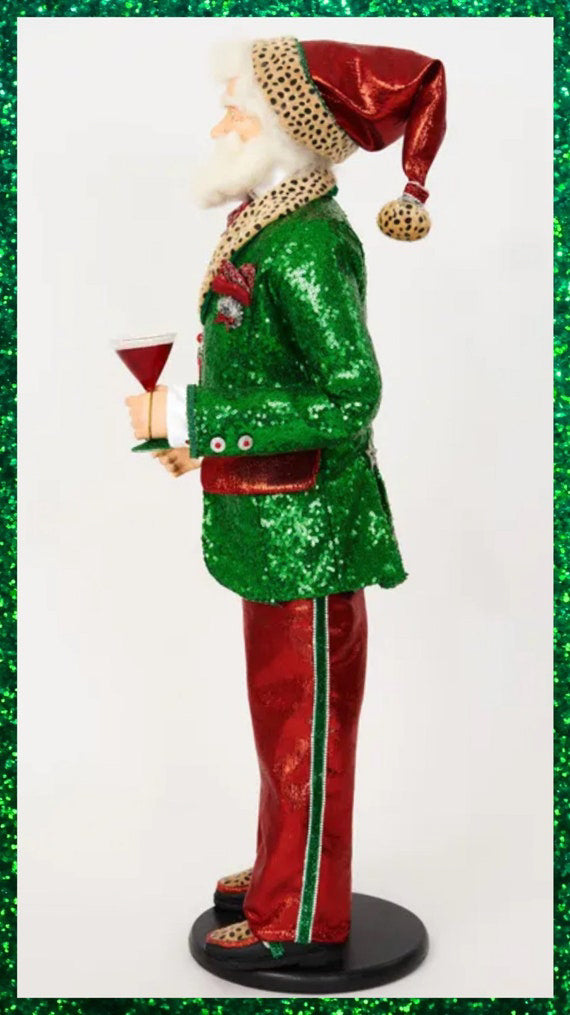 Katherine's Collection Kitschy Merry Kitschmas Kitschy Kingle Santa Doll