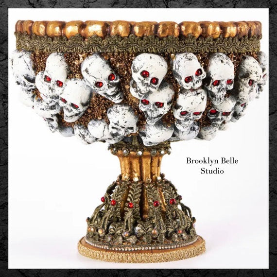 Katherine's Collection Halloween Skeleton Head Bowl