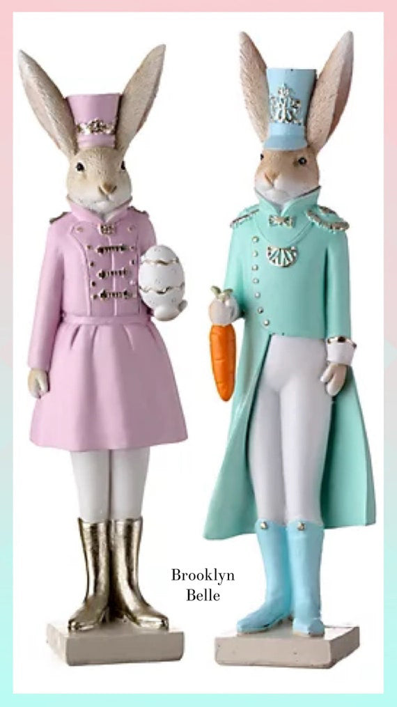 Fancy Bunny Toy Soldiers for Spring Home Décor - Set of 2 – Brooklyn Belle