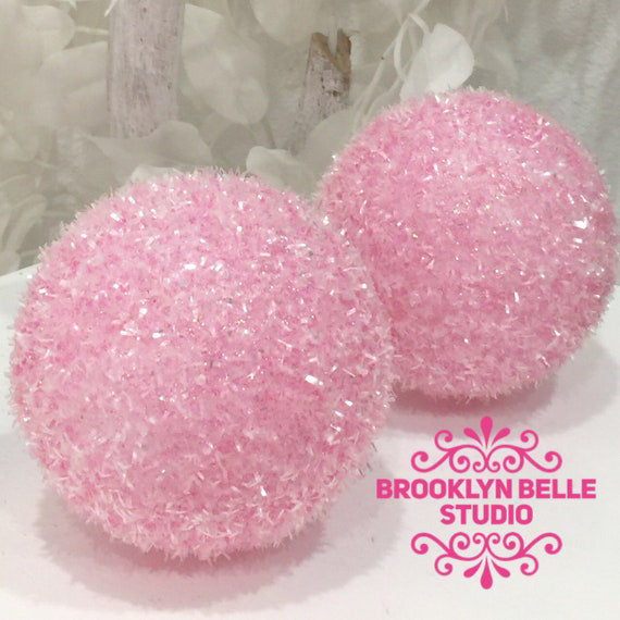 Large Cotton Candy Pink Sparkle Ornaments Brooklyn Belle large-cotton-candy-pink-sparkle-ornaments-brooklyn-belle