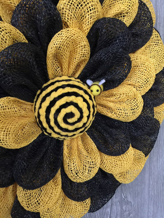 Whimsical Bee Wreath