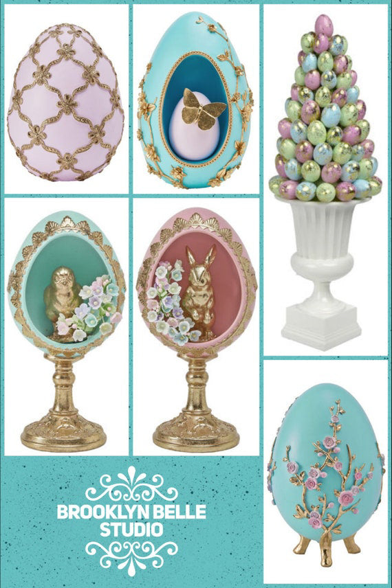 Set Of 2 Easter Egg Ornaments