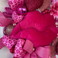 Hot Pink Lips And Heart Wreath