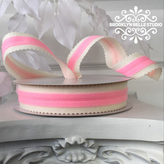 Candy Pink And White Ribbon