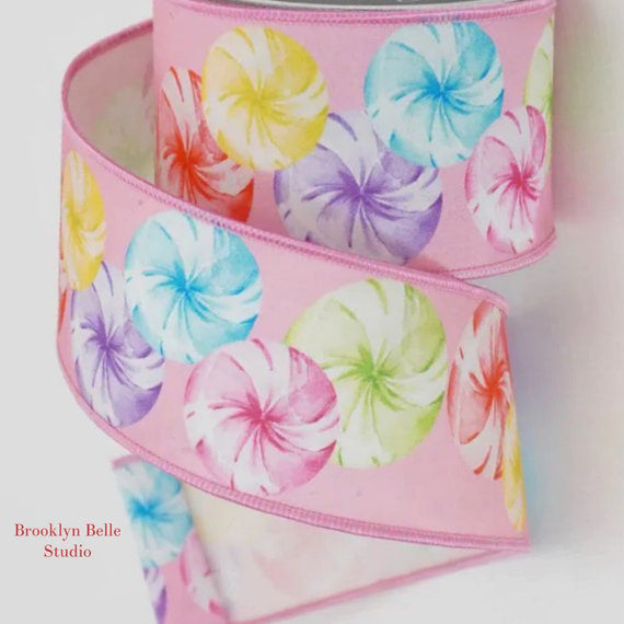 Wired Pink Ribbon • Pink Farrisilk Pastel Ribbon • Wired Farrisilk Ribbon