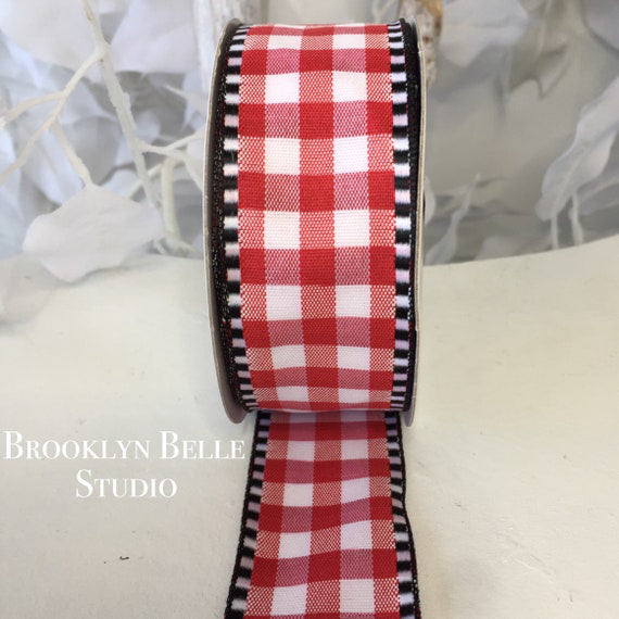 Red And White Check Ribbon