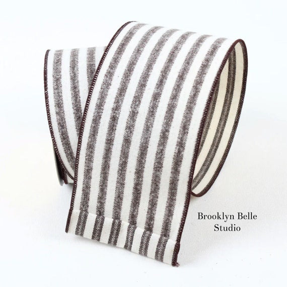 Country Ribbon Black And White Country Stripe Ribbon – Brooklyn Belle