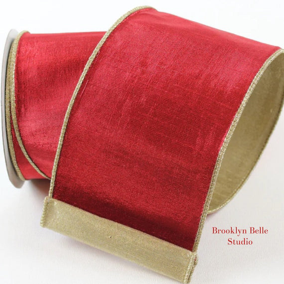 Red And Gold Metallic Ribbon