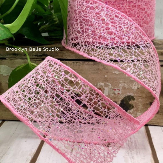Pink Glitter Net Ribbon – Brooklyn Belle