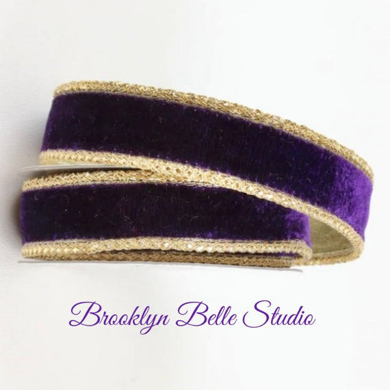 1" Royal Purple Velvet Ribbon