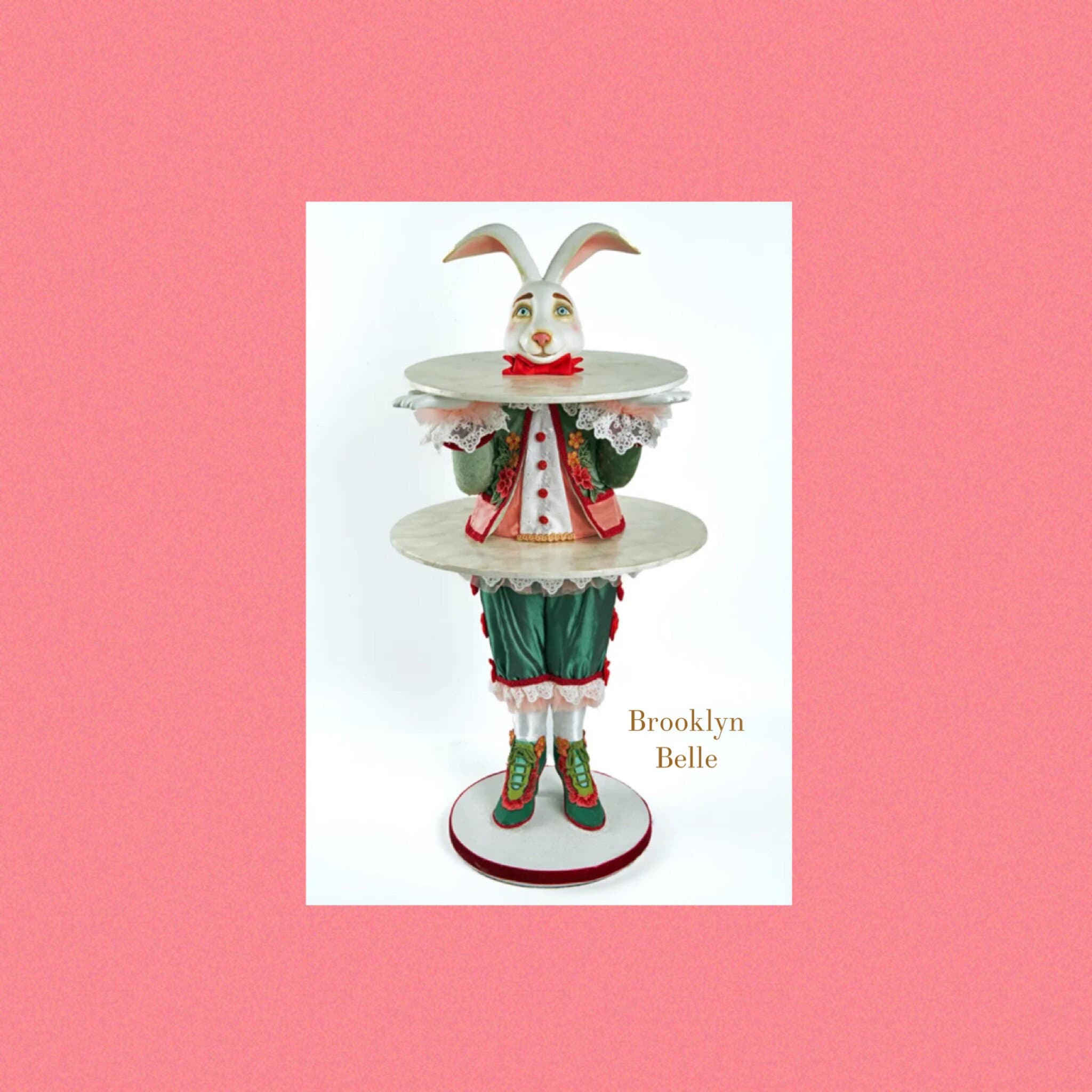 KATHERINES COLLECTION Spring Bunny Rabbit Tiered Tray Serving Decor ...